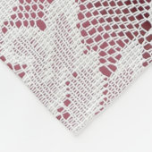 継ぎ目のな素晴らしいビーアの白いエレガンスのレースのテクスチャ フリースブランケット (角)