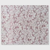継ぎ目のな素晴らしいビーアの白いエレガンスのレースのテクスチャ ラッピングペーパー (フラット)