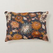 継ぎ目の無いはっきりした紫花菊図 アクセントクッション (正面)