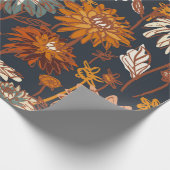 継ぎ目の無いはっきりした紫花菊図 ラッピングペーパー (角)