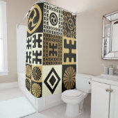 継ぎ目の無いスタイルの模様  シャワーカーテン (インサイチュ)