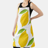 継ぎ目の無い模様に黄色の生レモン エプロン (インサイチュ)