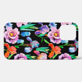 継ぎ目の無い紋様、菖蒲と牡丹の花、和花 Case-Mate iPhoneケース (裏面 (横))