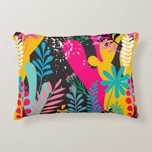 継ぎ目エレガントのないパタ葉ーンと抽象芸術  アクセントクッション (正面)