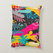 継ぎ目エレガントのないパタ葉ーンと抽象芸術  アクセントクッション (裏面(縦))