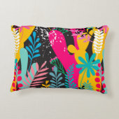 継ぎ目エレガントのないパタ葉ーンと抽象芸術  アクセントクッション (裏面)