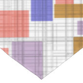 継ぎ目市松模様に無い格子形幾何正方形が並んだ テーブルクロス (アングル)