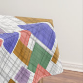 継ぎ目市松模様に無い格子形幾何正方形が並んだ テーブルクロス (インサイチュ)