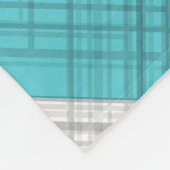 継ぎ目市松模様に無い格子形幾何正方形が並んだ フリースブランケット (角)