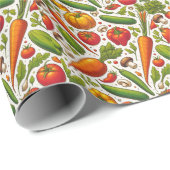 継ぎ目無し野菜パターン ラッピングペーパー (ロールコーナー)