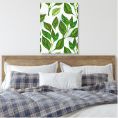 継ぎ目無し(緑茶葉) キャンバスプリント (インサイチュ (寝室))