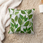 継ぎ目無し(緑茶葉) クッション (ブランケット)