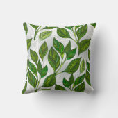 継ぎ目無し(緑茶葉) クッション (裏面)