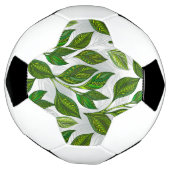 継ぎ目無し(緑茶葉) サッカーボール (回転)