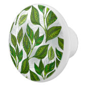 継ぎ目無し(緑茶葉) セラミックノブ (右)