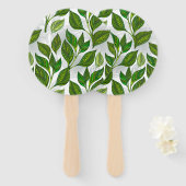 継ぎ目無し(緑茶葉) ハンドファン (正面&裏面)