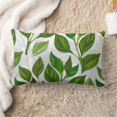 継ぎ目無し(緑茶葉) ランバークッション (ブランケット)