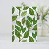 継ぎ目無し(緑茶葉) 出欠カード (スタンド正面)