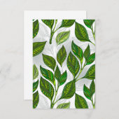 継ぎ目無し(緑茶葉) 出欠カード (正面/裏面)