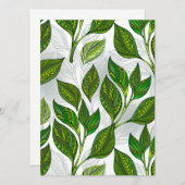 継ぎ目無し(緑茶葉) 案内状 (正面/裏面)