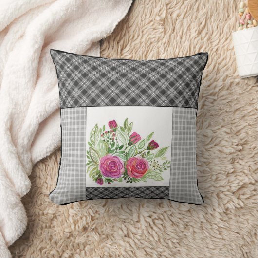 継ぎ素朴目 クッション (ブランケット)