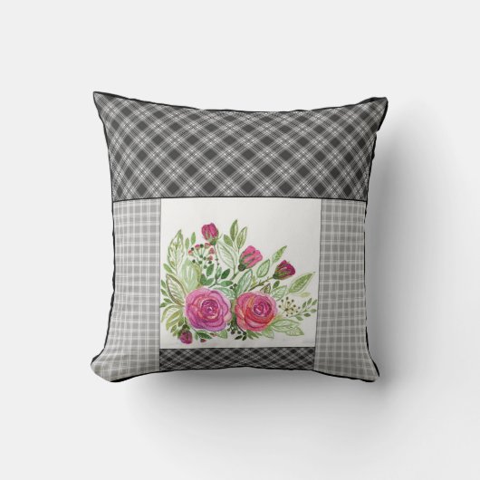 継ぎ素朴目 クッション (正面)