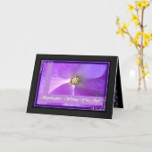 継娘と新しい夫の結婚おめでとう カード (黄色い花)