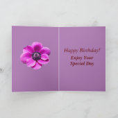 継娘はっきりしたフローラ誕生日カード カード (内部)