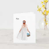 継母と継娘の結婚式(赤毛)  カード (黄色い花)