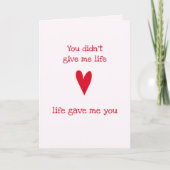 継母への感謝 | 赤いハート カード (正面)