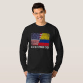 継母最高の母の日コロンビア米国国旗 Tシャツ (正面フル)