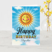 継母誕生日イエローサンカード カード (黄色い花)