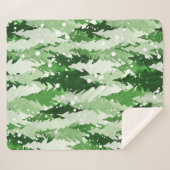 継目無し水彩緑松  シェルパブランケット (正面(横))