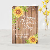 継素朴母の日のフローラ カード (黄色い花)