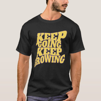 継続は力なり - モチベーションの引用 デザイン Tシャツ