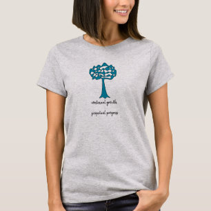 「継続的な成長と継続的な進歩」ツリー Tシャツ
