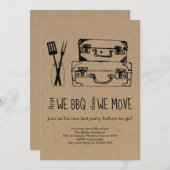 継続遠くにパーティーBBQ招待状 招待状 (正面/裏面)