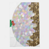 続きのクリスマスのプディング キッチンタオル (縦)