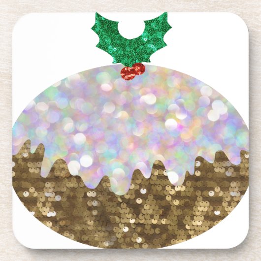 続きのクリスマスのプディング コースター (正面)