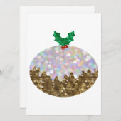 続きのクリスマスのプディング シーズンカード (正面/裏面)