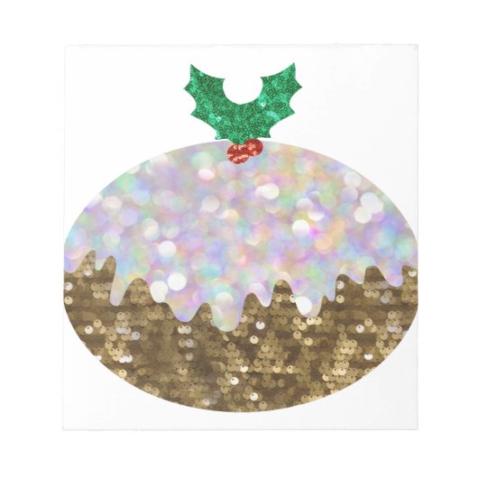 続きのクリスマスのプディング ノートパッド (正面)