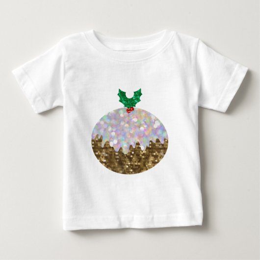続きのクリスマスのプディング ベビーTシャツ (正面)
