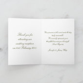 続きを結婚している金バラは感謝していしています サンキューカード (内部)