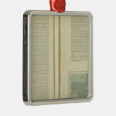 続く大西洋の物理的な図表 メタルオーナメント (右)