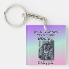続く愛：ペット記念1写真ニックネーム キーホルダー