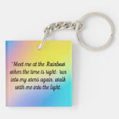 続く愛：ペット記念1写真ニックネーム キーホルダー (裏面)