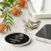 続けていくために平静を保って下さい キーホルダー (側面)