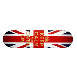 続けていくために穏やかなイギリスの旗の英国国旗GB保って下さい スケートボード