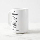 続けていって下さい! コーヒーマグカップ (正面左)