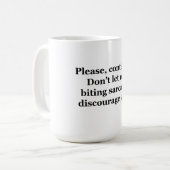 、続けて下さい コーヒーマグカップ (正面左)